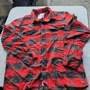 American Eagle Outfitters Red and Black Plaid Shirt
